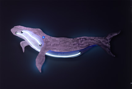 Spermwhale, Marine and Animal:  neon art, sculpture gallery
