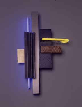 "Construction IV" Neon art, sculptures in the Constructivist style