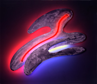 Fantasia I, exhibited in this virtual neon art gallery exhibition of neon sculpture and neon art installations