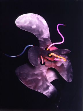 Venusian Flora Passionata, featured in this virtual neon art gallery, displaying the neon sculpture and neon art installations, including modern and contemporary art work as well as a line of neon clocks and wall sconces