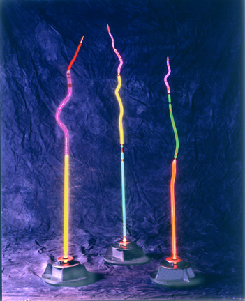 Large Stalaglites, featured in this virtual neon art gallery, displaying the neon sculpture and neon art installations, including modern and contemporary art work as well as a line of neon clocks and wall sconces