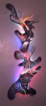 Thoughts Ascending, more art in Venusian Flora style: neon art, sculpture gallery