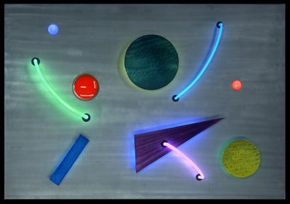 Butler's Composition, exhibited in this virtual neon art gallery exhibition of neon sculpture and neon art installations
