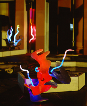 "Phoenix III",  Neon Guerilla Art Installation