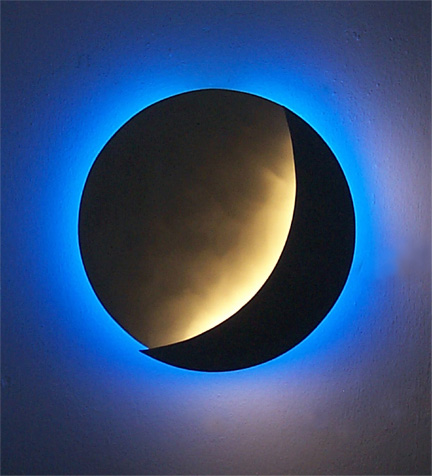 moonDisc sconce, exhibited in this New Orleans gallery of indoor & outdoor wall sconces and modern contemporary lighting fixtures for home interior decoration