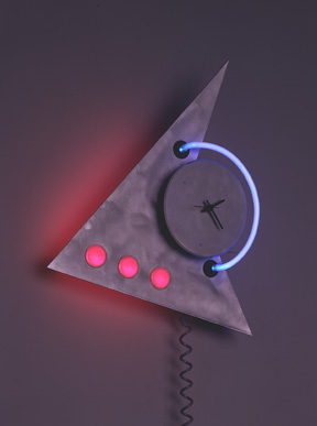 "starClock," Unique Neon Clocks: original, indoor, outdoor, modern and futurist, electric with neon light 