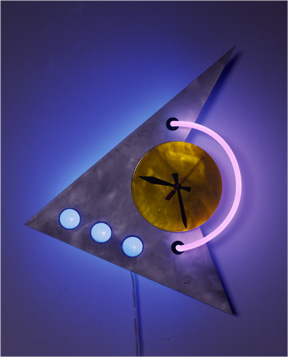 "starClock," Unique Neon Clocks: original, indoor, outdoor, modern and futurist, electric with neon light 
