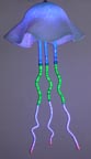 Jellyfish neon & glass light sculpture 291