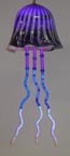 Jellyfish neon & glass light sculpture 302