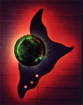 Untitled 158, featured in this virtual neon art gallery, displaying the neon sculpture and neon art installations, including modern and contemporary art work as well as a line of neon clocks and wall sconces