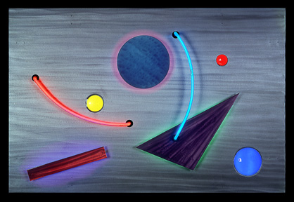 "Composition XI," in a series of neon art, sculpture