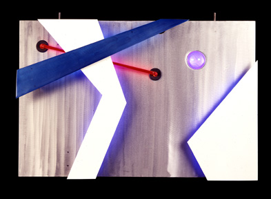 "Portable Tectonic", exhibited in this virtual neon art gallery exhibition of neon sculpture and neon art installations