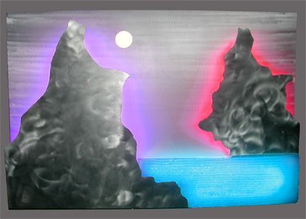 "Landscape VII", exhibited in this virtual neon art gallery exhibition of neon sculpture and neon art installations