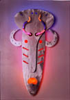Mask II  glassLight art gallery New Orleans