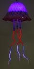 Jellyfish neon & glass light sculpture 229