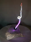 Pod sculpture bases, neon sculpture, neon art installations in Ehlenberger art gallery