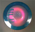 wall sconces: contemporary neon, glass sconces