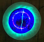 wall sconces: contemporary neon, glass sconces