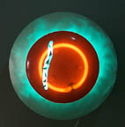 wall sconces: contemporary neon, glass sconces