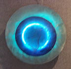 wall sconces: contemporary neon, glass sconces