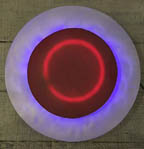 wall sconces: contemporary neon, glass sconces