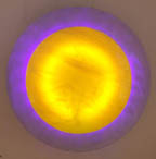 wall sconces: contemporary neon, glass sconces