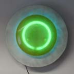 wall sconces: contemporary neon, glass sconces