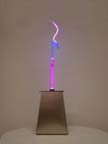 zinc sculpture bases, neon sculpture, neon art installations in Ehlenberger art gallery